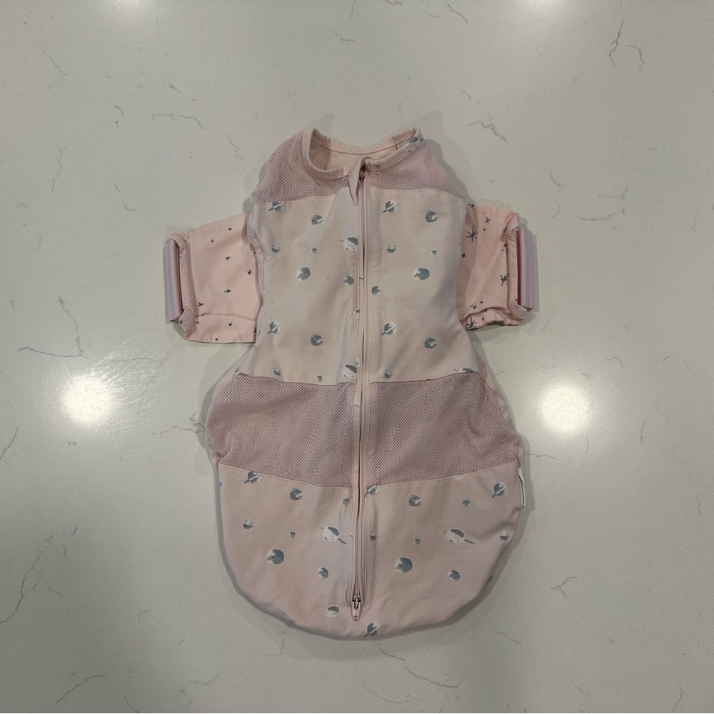 Small SNOO clip in swaddle/sleep sack